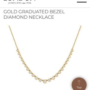 Gold Graduated Bezel Diamond Necklace
